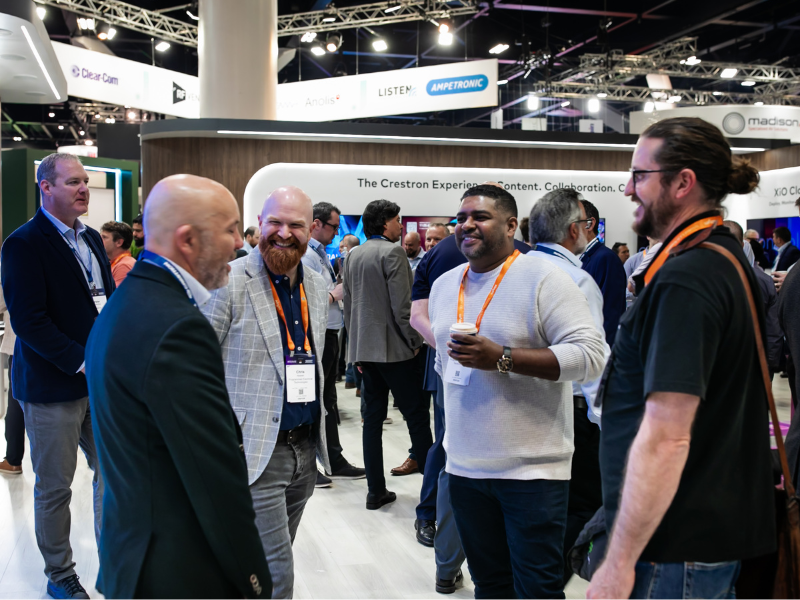 AV industry peers networking at Integrate